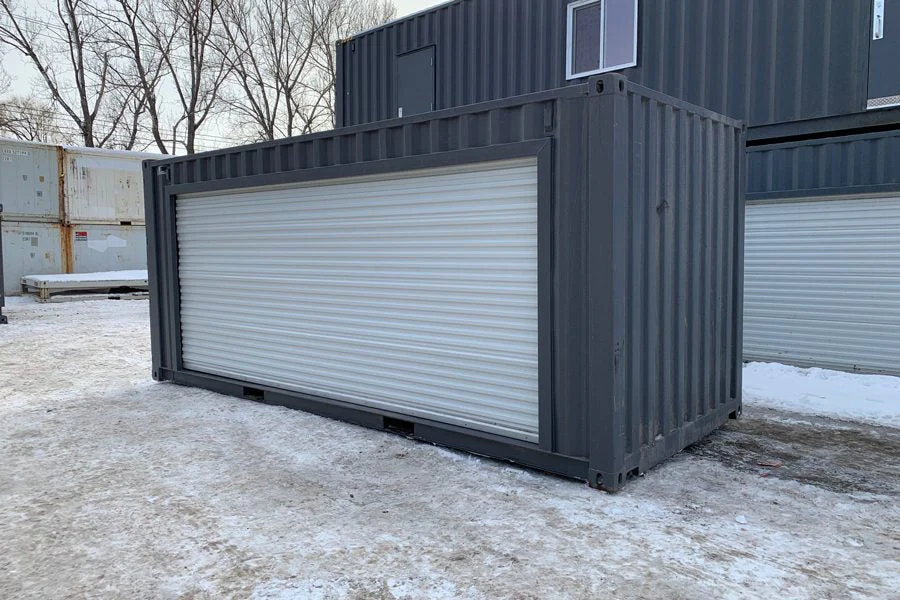 Container 20 piedi con 16 porte avvolgibili self-storage