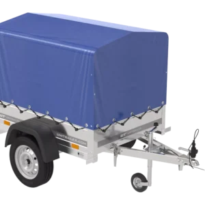 Rimorchio Ribaltabile 150 KIPP 150x106 cm con Telo Alto Blu