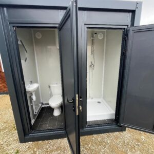 WC Portatile con Serbatoio + Doccia Collegabile Grigio